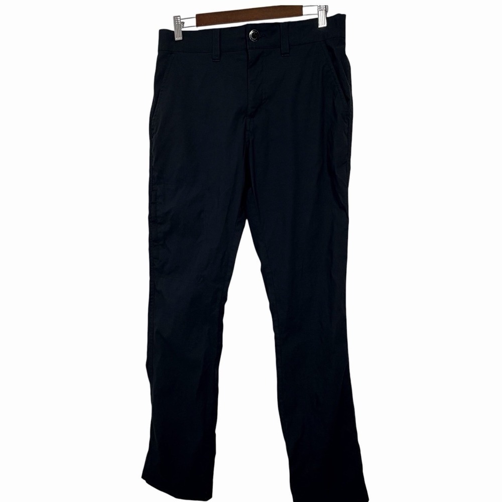 Orvis Mens Navy Stretch Travel Pants 32x33 Water Repellent Hiking Casual